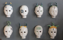 Load image into Gallery viewer, Porcelain hanging Wall dolls