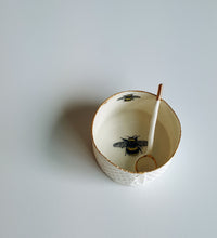 Load image into Gallery viewer, Bee Ramekin Dish with Gold Lustre Rim
