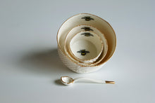 Load image into Gallery viewer, Bee Ramekin Dish with Gold Lustre Rim