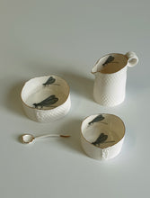 Load image into Gallery viewer, Ramekin dish with gold lustre rim and Insect illustration