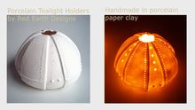 Load image into Gallery viewer, Urchin Tealight Holder with gold dribble