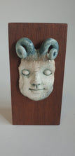 Load image into Gallery viewer, Block Head, blue horns
