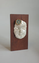 Load image into Gallery viewer, Block head with gold encrusted flower
