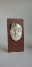 Load image into Gallery viewer, Block head with gold encrusted flower
