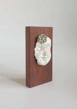 Load image into Gallery viewer, Block head with gold encrusted flower
