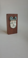 Load image into Gallery viewer, Block Head, blue horns
