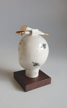 Load image into Gallery viewer, The artist, porcelain doll with porcelain brushes and dribbled gold lustre.
