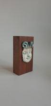 Load image into Gallery viewer, Block Head, blue horns
