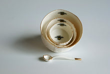 Load image into Gallery viewer, Bee Ramekin Dish with Gold Lustre Rim
